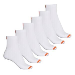 NEW Merrell Women’s Cushioned Cotton Quarter Socks 6 Pairs White Shoe Size 5-9